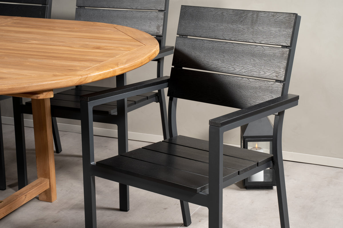 Levels & Kenya Spisebordsstole 2-pak Sort + Ovalt Spisebord