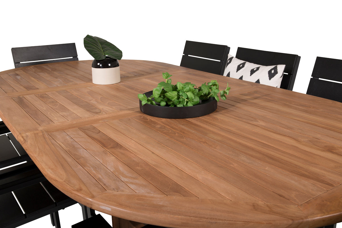 Levels & Kenya Spisebordsstole 2-pak Sort + Ovalt Spisebord