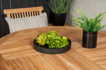 Spisebordsstol 2-pak Natur + Rundt Spisebord 120 Natur