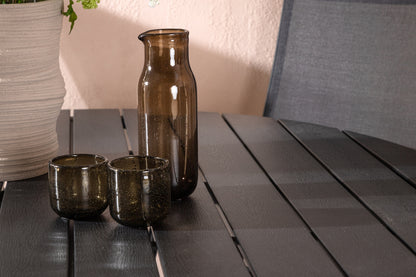 Rundt spisebord 120 Sort + Position stol 2-pak Sort