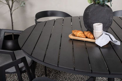 Break & Slit Spisebord ⌀150 + Spisestole Sort