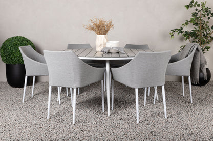 Spoga & Break Spisestole Grå + Rundt Spisebord ø150 Grå