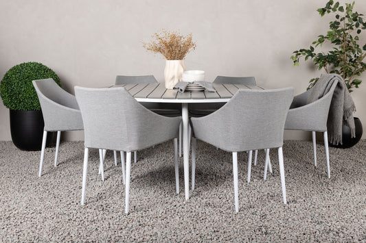 Spoga & Break Spisestole Grå + Rundt Spisebord ø150 Grå