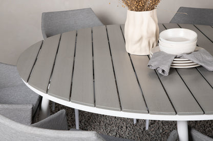 Spoga & Break Spisestole Grå + Rundt Spisebord ø150 Grå