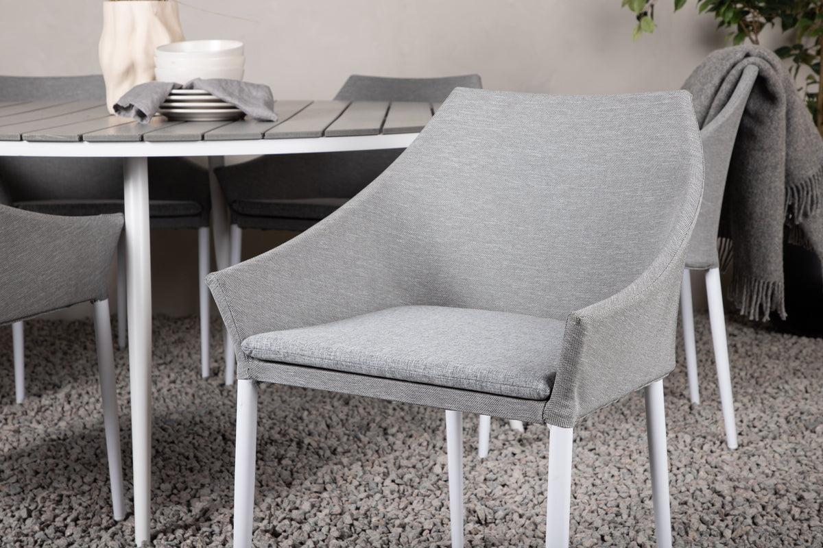 Spoga & Break Spisestole Grå + Rundt Spisebord ø150 Grå