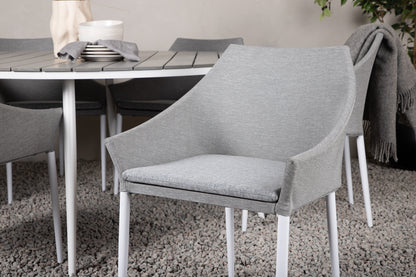 Spoga & Break Spisestole Grå + Rundt Spisebord ø150 Grå