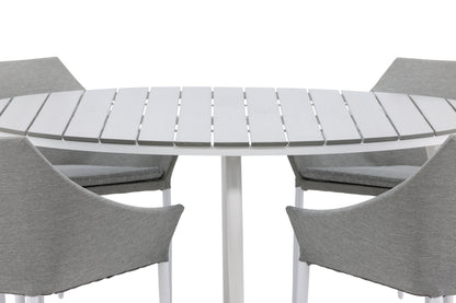 Spoga & Break Spisestole Grå + Rundt Spisebord ø150 Grå