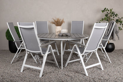 Albany & Break Positionsstole Grå + Rundt Spisebord ø150 Grå