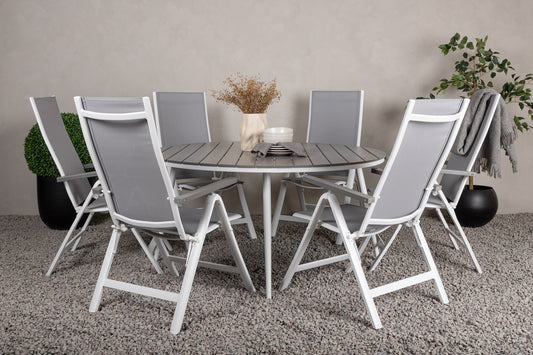 Albany & Break Positionsstole Grå + Rundt Spisebord ø150 Grå