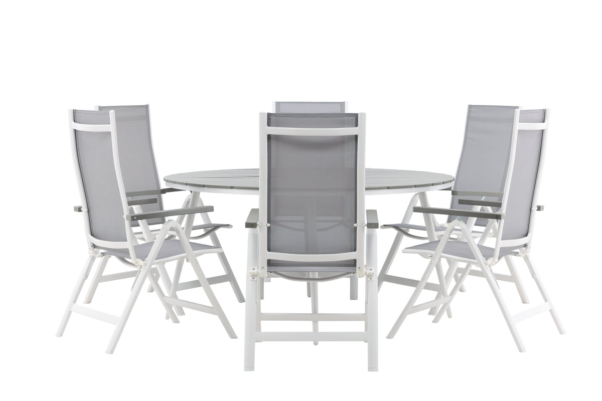 Albany & Break Positionsstole Grå + Rundt Spisebord ø150 Grå