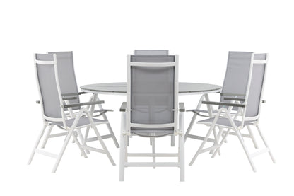 Albany & Break Positionsstole Grå + Rundt Spisebord ø150 Grå