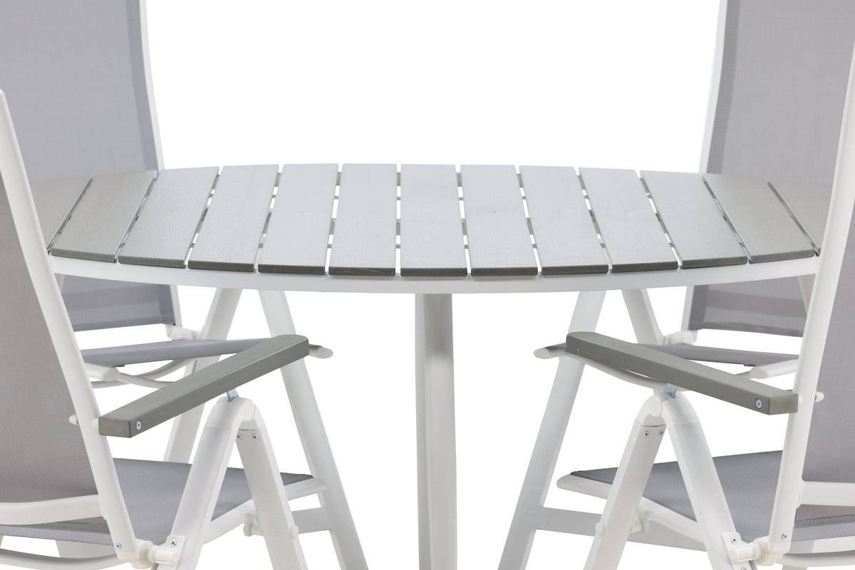 Albany & Break Positionsstole Grå + Rundt Spisebord ø150 Grå