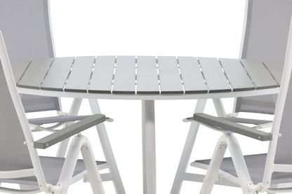 Albany & Break Positionsstole Grå + Rundt Spisebord ø150 Grå