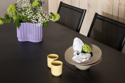 Modena & Santorini Spisebord 200x100 + Spisestole Sort