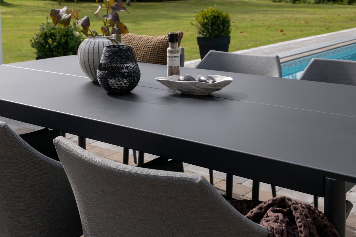 Spoga & Modena Spisestole Grå + Spisebord 200x100