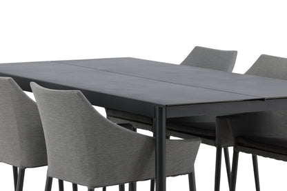 Spoga & Modena Spisestole Grå + Spisebord 200x100