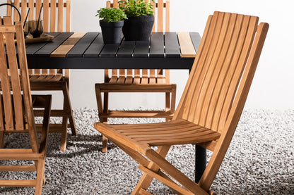 Spisebordsstol Guld + Rektangulært spisebord 150 x 90 Sort