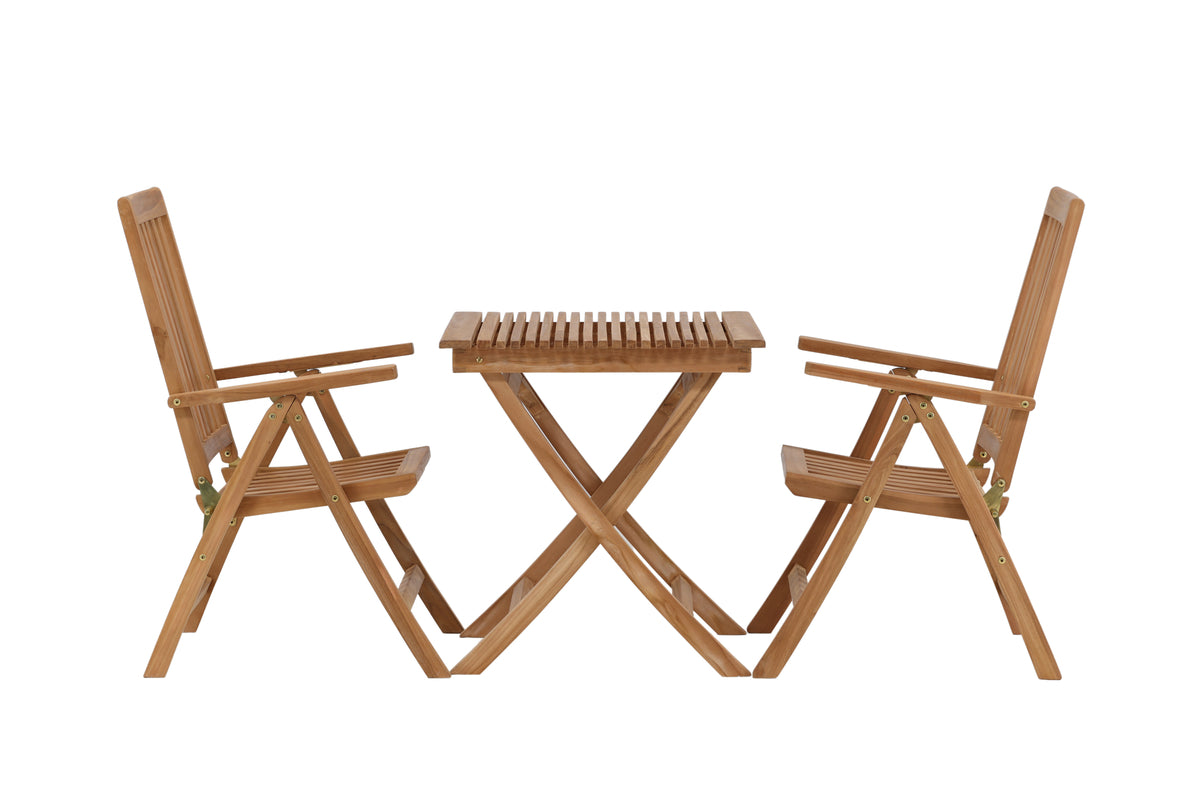 Cafébord 70 x 70 Natur + Positionstol Natur