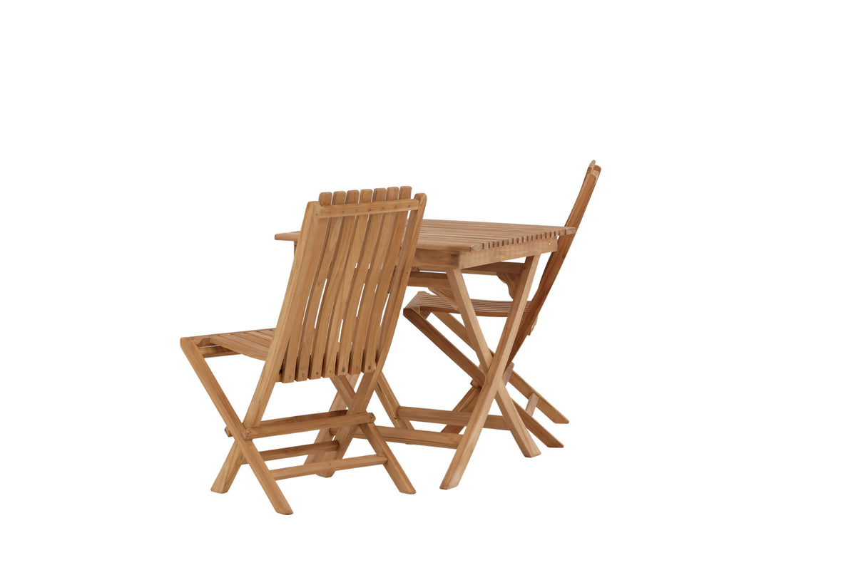 Spisebordsstol Guld + Cafebord 70 x 70 Natur