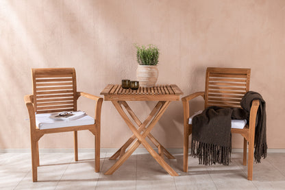 Kenya & Ghana Spisestole Guld + Cafebord 70x70