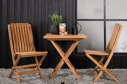 Spisebordsstol Guld + Rektangulært spisebord 70 x 70 Natur