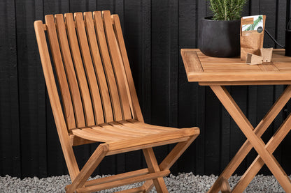 Spisebordsstol Guld + Rektangulært spisebord 70 x 70 Natur