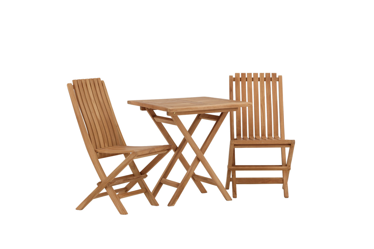 Spisebordsstol Guld + Rektangulært spisebord 70 x 70 Natur