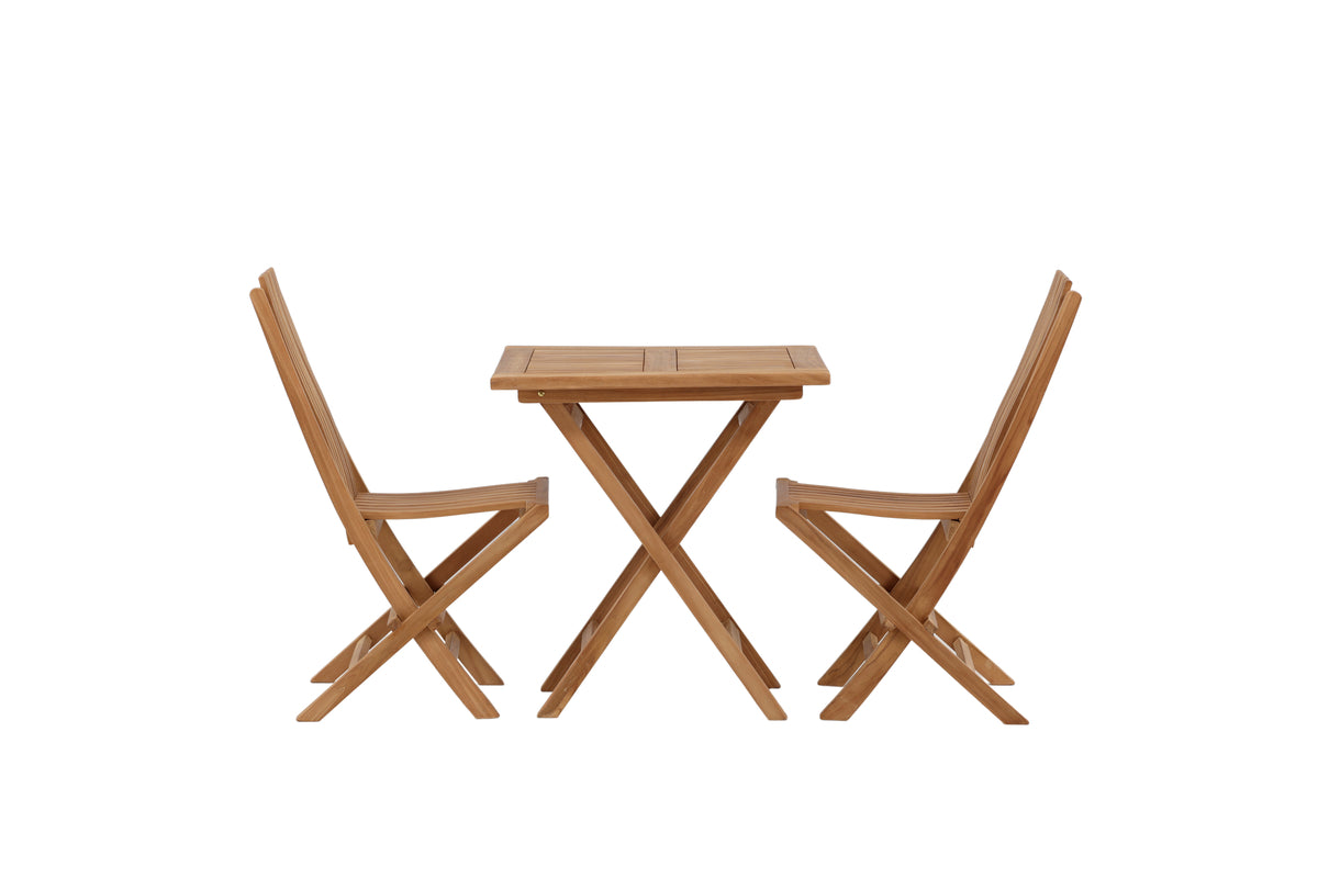 Spisebordsstol Guld + Rektangulært spisebord 70 x 70 Natur