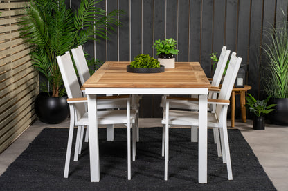 Texas & Panama Spisestole Hvid + Spisebord 160 x 90