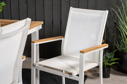 Texas & Panama Spisestole Hvid + Spisebord 160 x 90