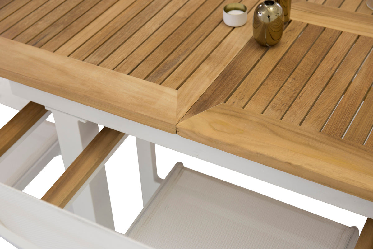 Texas & Panama Spisestole Hvid + Spisebord 160 x 90