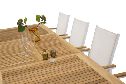 Texas & Panama Spisestole Hvid + Spisebord 160 x 90