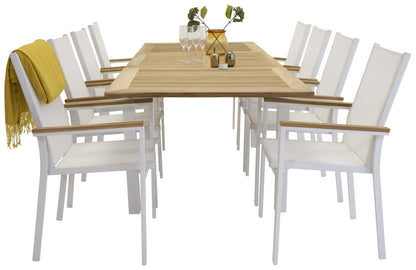 Texas & Panama Spisestole Hvid + Spisebord 160 x 90