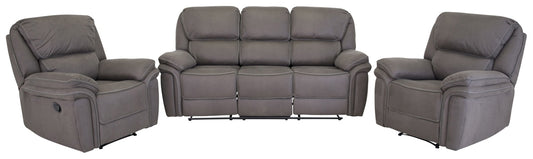 Saranda Reclinersofaer Grå + Reclinerlænestole Grå