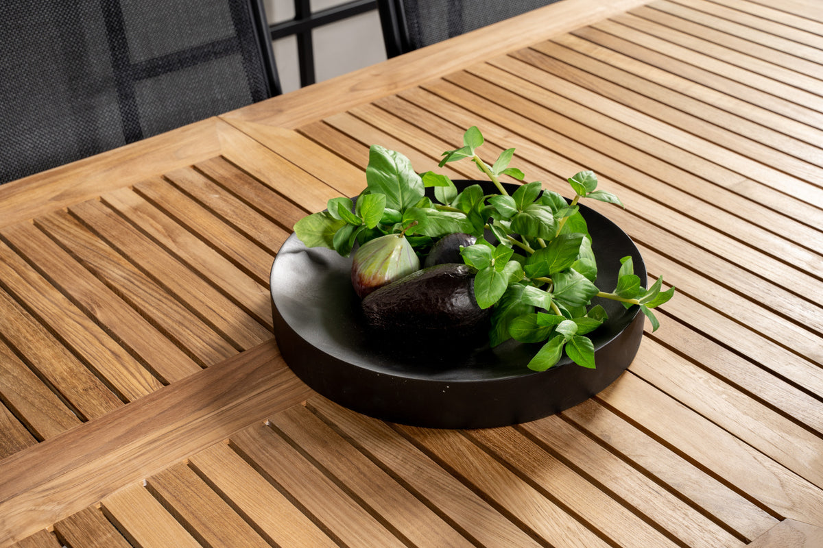 Panama Spisebord 160 x 90 + Positionsstole Sort