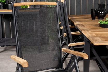 Panama Spisebord 160 x 90 + Positionsstole Sort