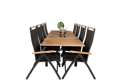 Panama Spisebord 160 x 90 + Positionsstole Sort