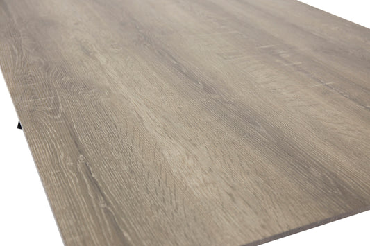 Spisebordsstol 2-pak Grå + Rektangulært Spisebord 180 x 90 Natur