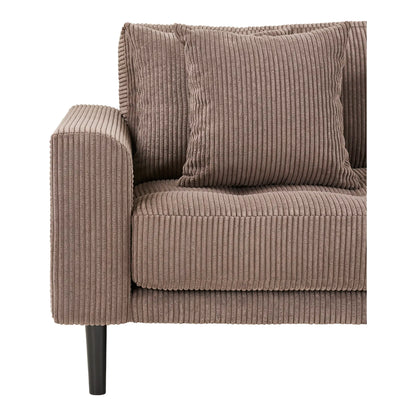 Lido Lounge Sofa, venstrevendt i brun fløjl