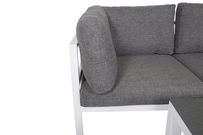 Sofamodul Hvid + Sofabord 120 x 70 Grå