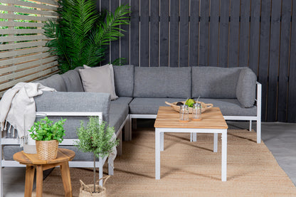 Sofa Bord 110 x 60 Natur + Sofamodul Hvid