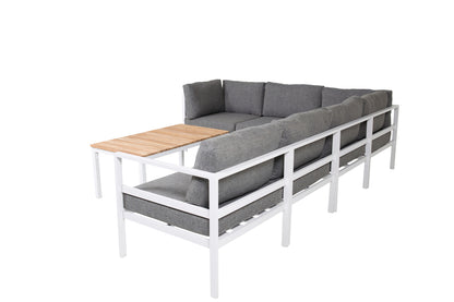 Sofa Bord 110 x 60 Natur + Sofamodul Hvid