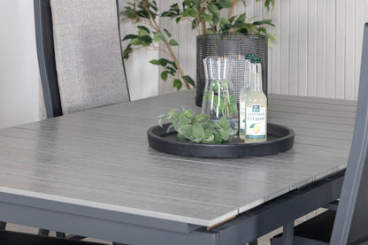 Levels & Copacabana Spisebord 160x100x75 + Reclinerstole Sort