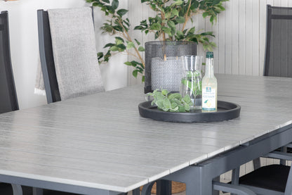 Levels & Copacabana Spisebord 160x100x75 + Reclinerstole Sort