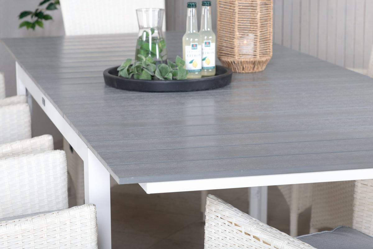 Levels & Padova Spisebord 160x100x75 + Reclinerstole Hvid