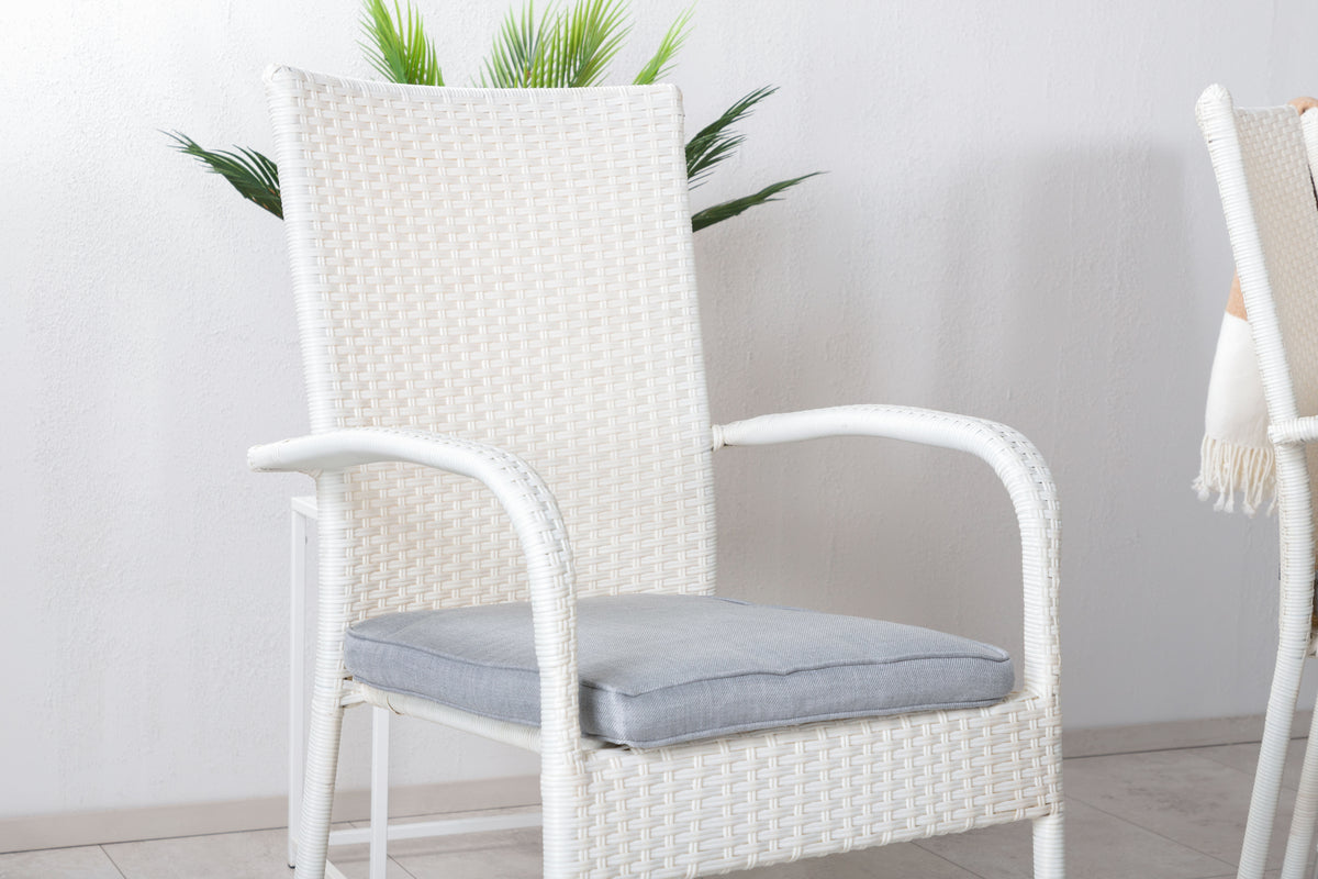 Levels & Anna Spisebord 160x100x75 + Spisestole Hvid