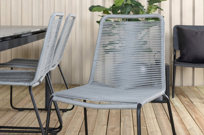 Levels & Lindos Spisebord 229x100x75 + Spisestole Grå