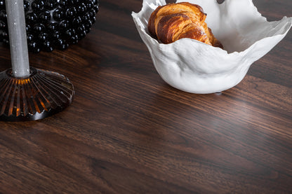 Rundt spisebord 100 valnød + Spisebordsstol 2-pak sort