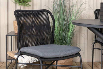 Alma & Julian Spisebord ⌀120 + Spisestole Svart