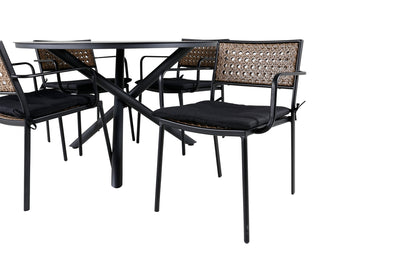 Alma & Paola Spisebord ⌀120 + Spisestole Natur